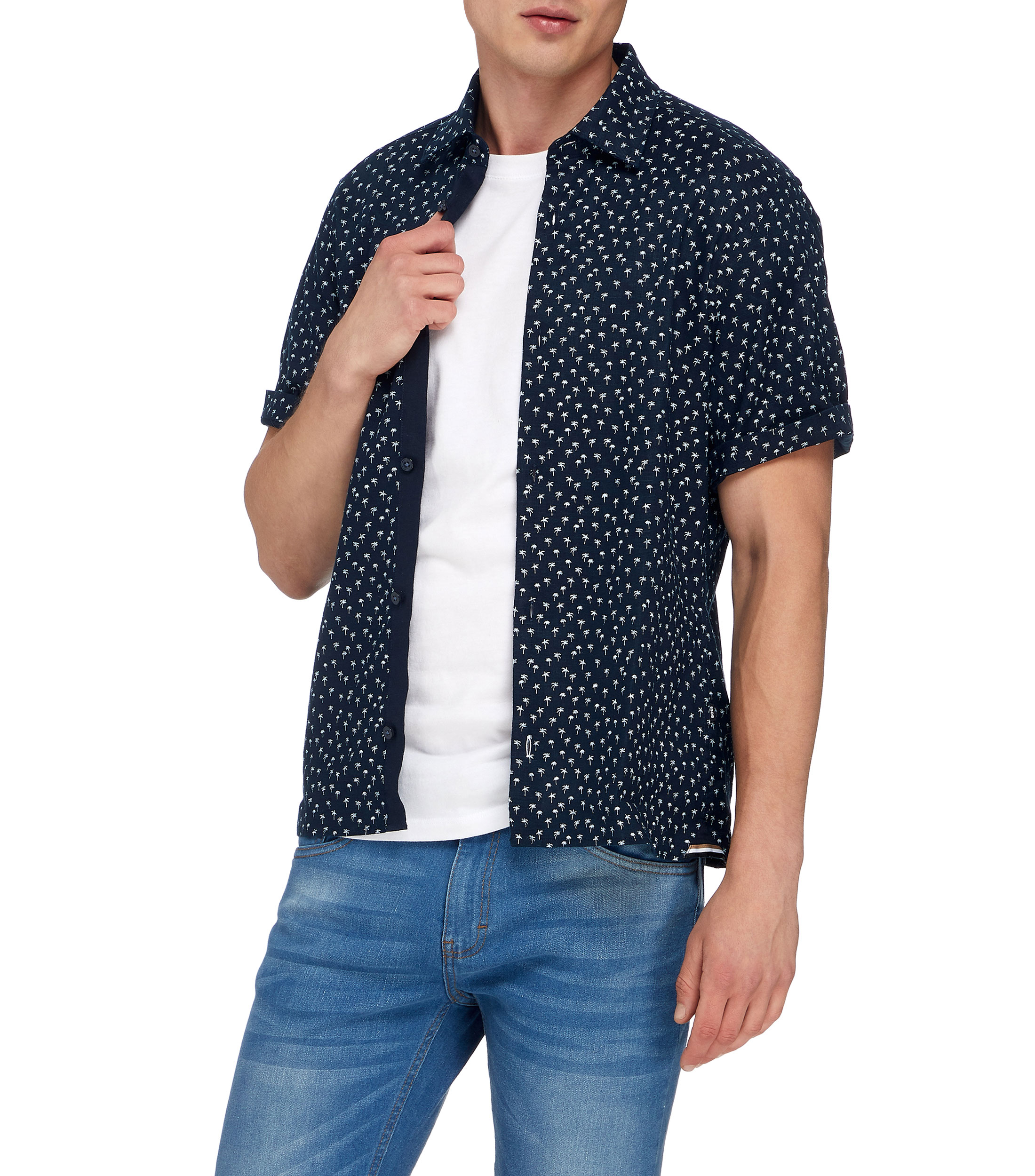 Boss: Camisa Manga Corta Con Líneas Hombre | El Palacio De Hierro